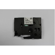 BROTHER P-Touch TZ-tape 9TFX221 Beyaz Esnek Etikete Siyah Güçlü Yapiskan (9mmx8M)